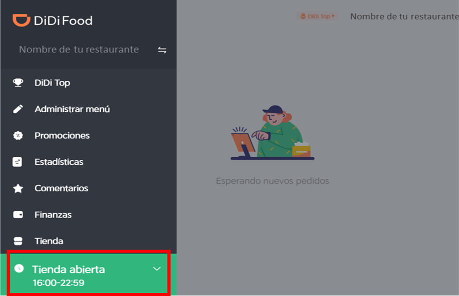Cerrar tienda paso 1