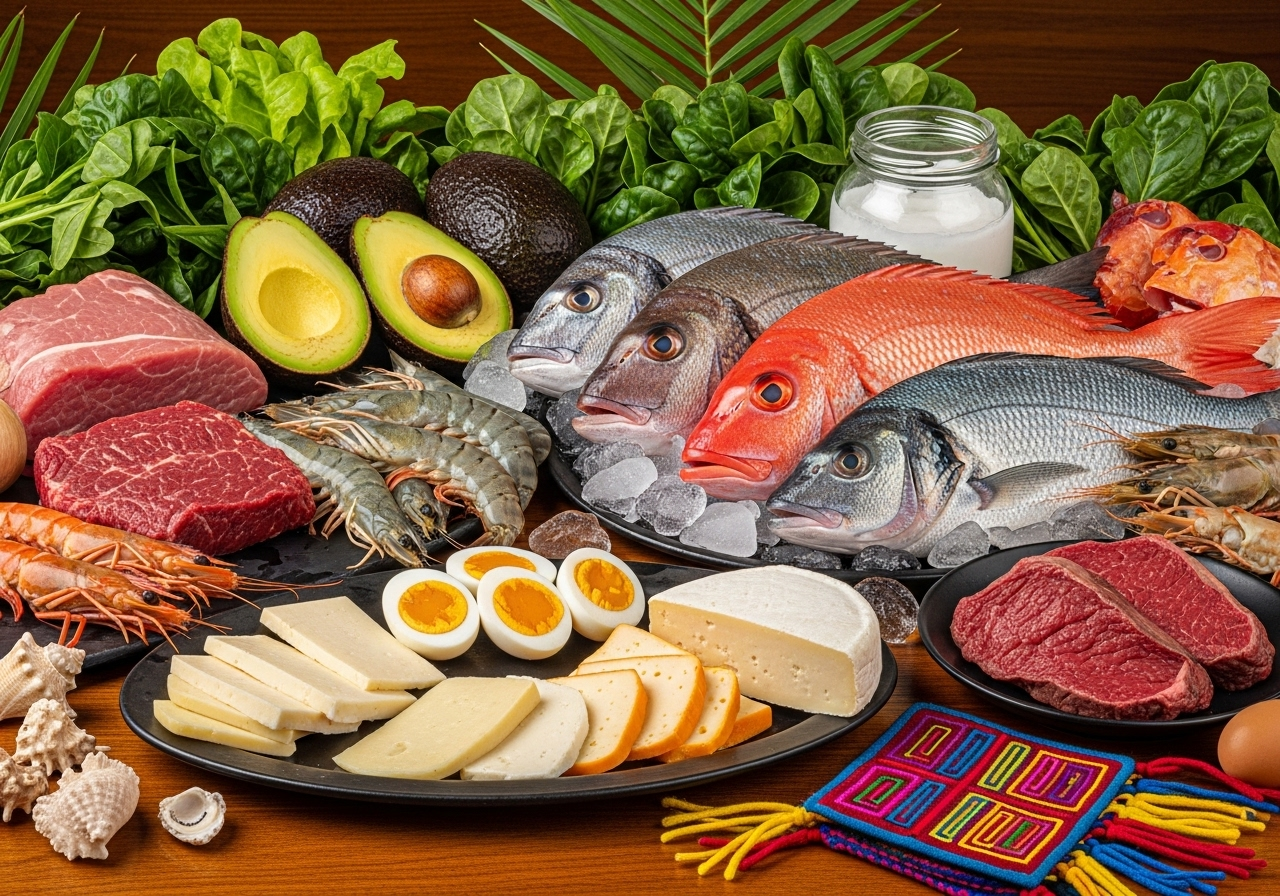 ejemplos de comidas Keto colombianas